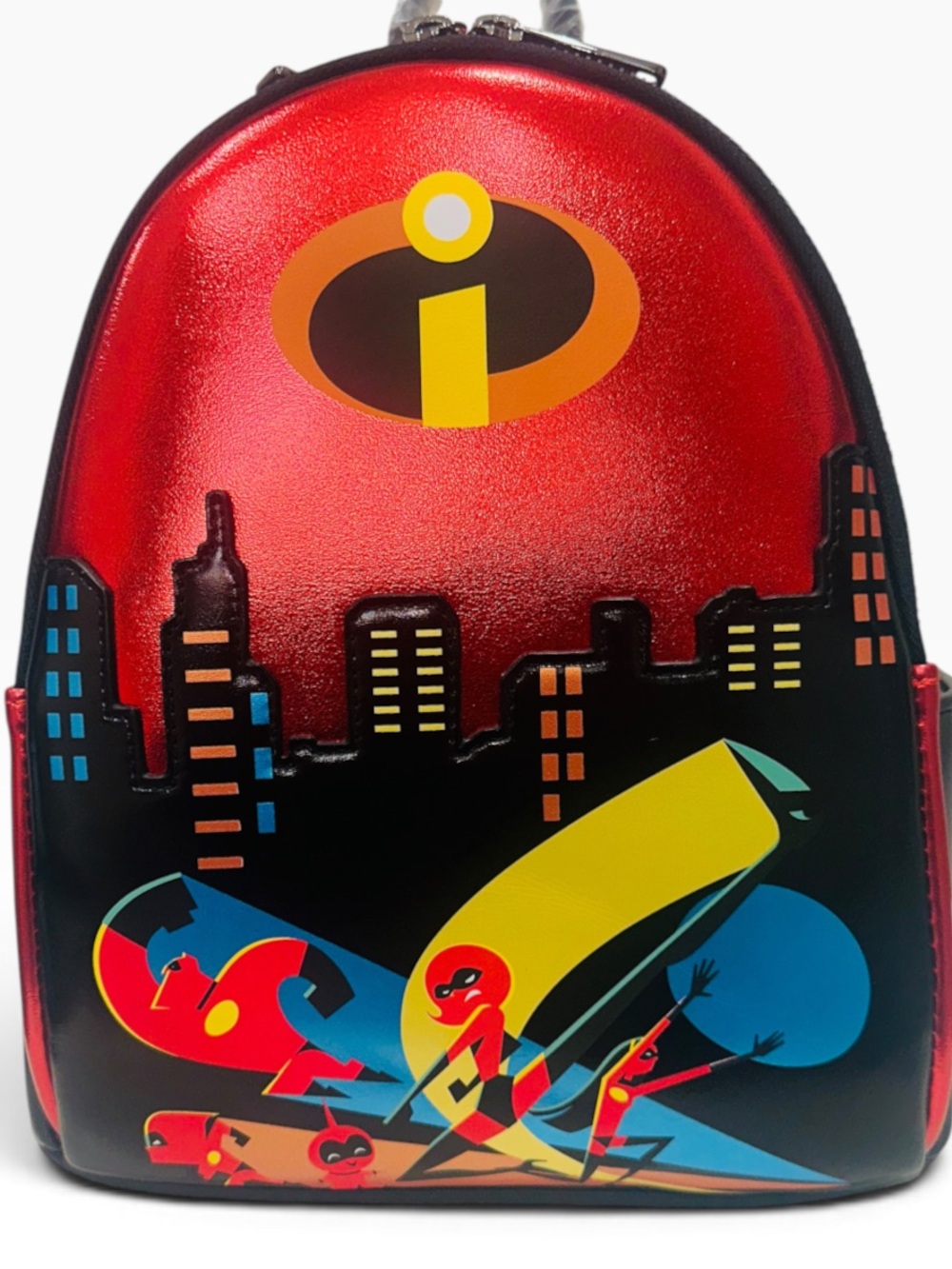 Disney Loungefly Pixar The Incredibles Movie Family Metallic Mini Backpack